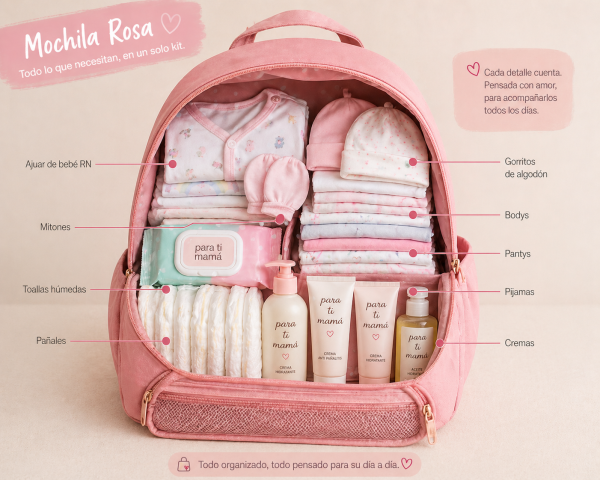 Mochila Pre y Postnatal Básica – Todo Listo para la Llegada de tu Bebé